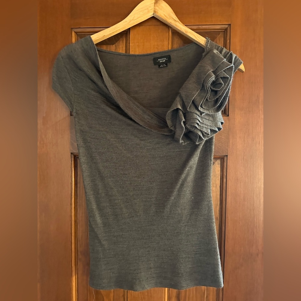 Vintage Wool Short Sleeve Top Size XS